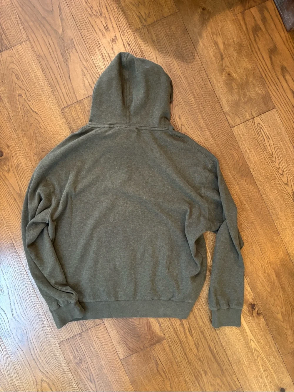 Frame Denim Men's Hooded Pullover Sweater Army Green 100% Cotton